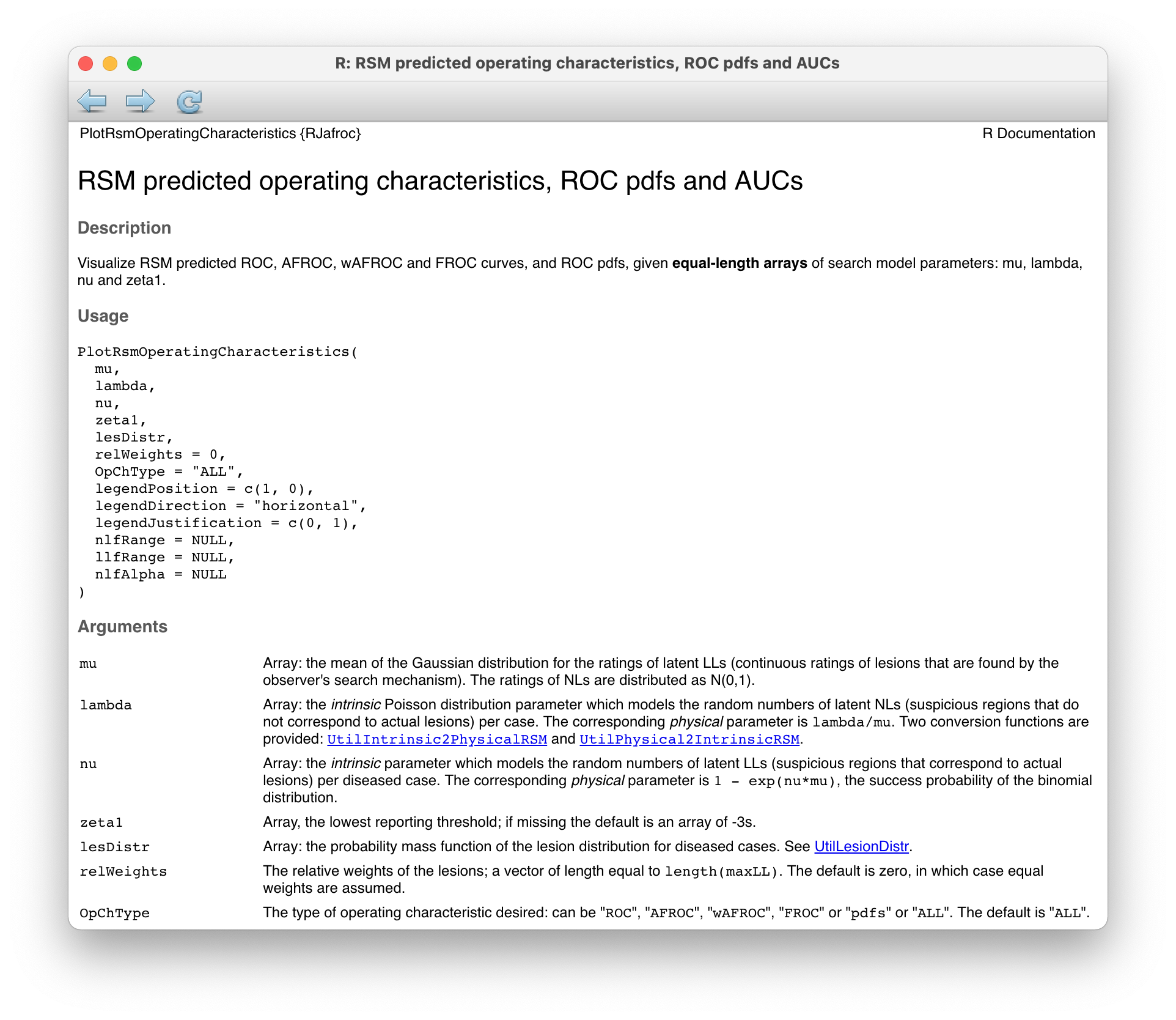 Help page for `RJafroc` function `PlotRsmOperatingCharacteristics`.